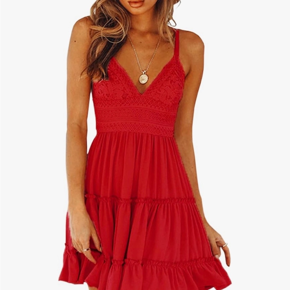 Amazon Red Mini Dress